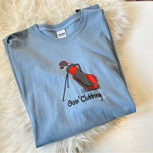 2XL new golf t shirt goin clubbing graphic 100% cotton